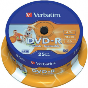 Verbatim DVD-R 4.7/120 16x AZO Printable 43538-0
