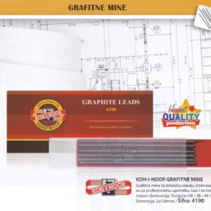 KOH-i-NOOR mine grafitne 2mm 4190 HB-29385