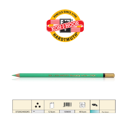 Matite Colorate Acquerellabili Koh-I-Noor 3720 - Confezione Da 12 - Bianco Titanio - Fatte In Repubblica Ceca