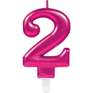 PARTY Sparkling svećica pink broj 2 9901784-55319