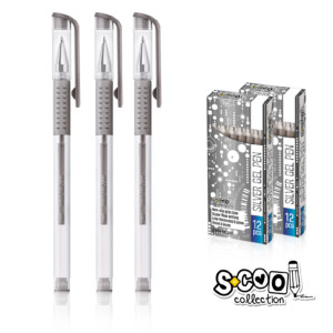 SCOOL Gel pen SC317 silver