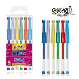 SCOOL Gel pen set SC597 glitter