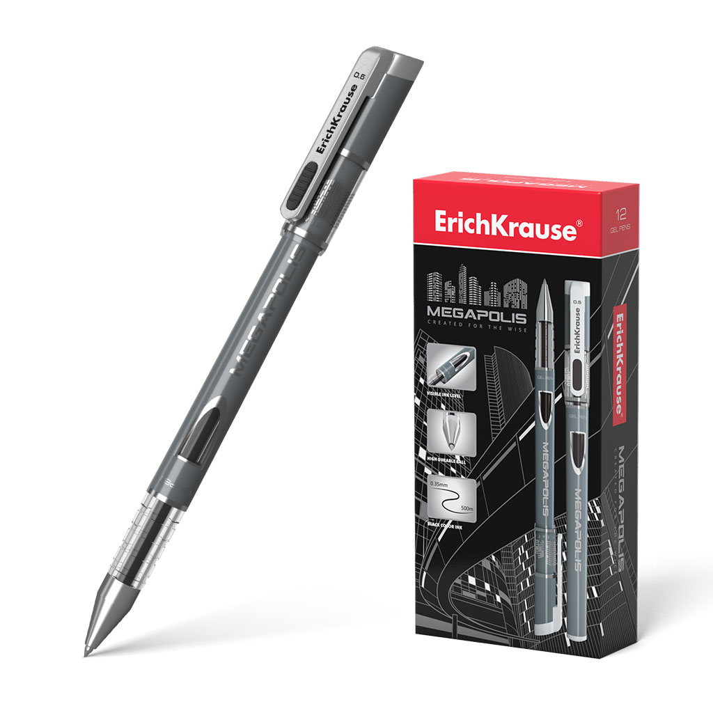 megapolis-black ERICH KRAUSE Roler Megapolis 500093 black - Slika 1