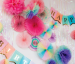 PARTY Pastel Paper fan set 95607 - Slika 2