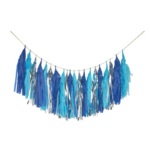 PARTY Silver Blue Paper tassel 95622