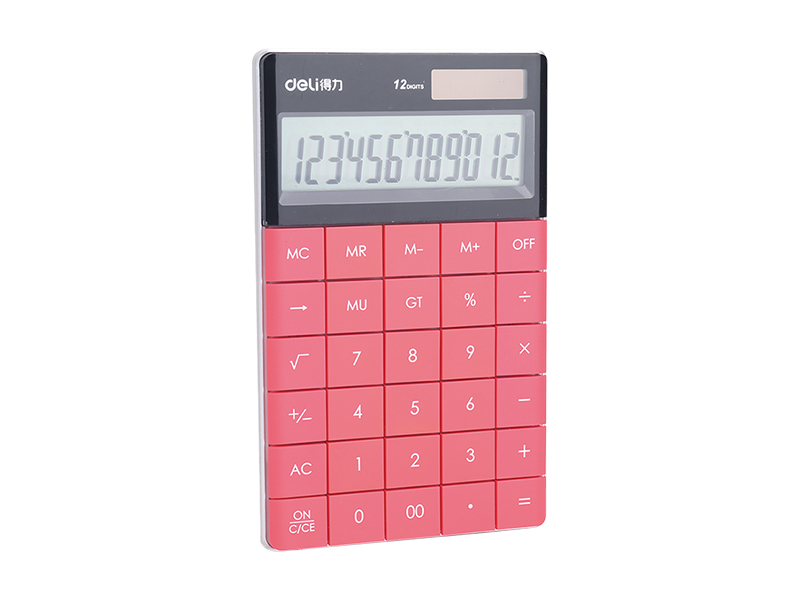 6921734914149_01 DELI Kalkulator E1589 red - Slika 1