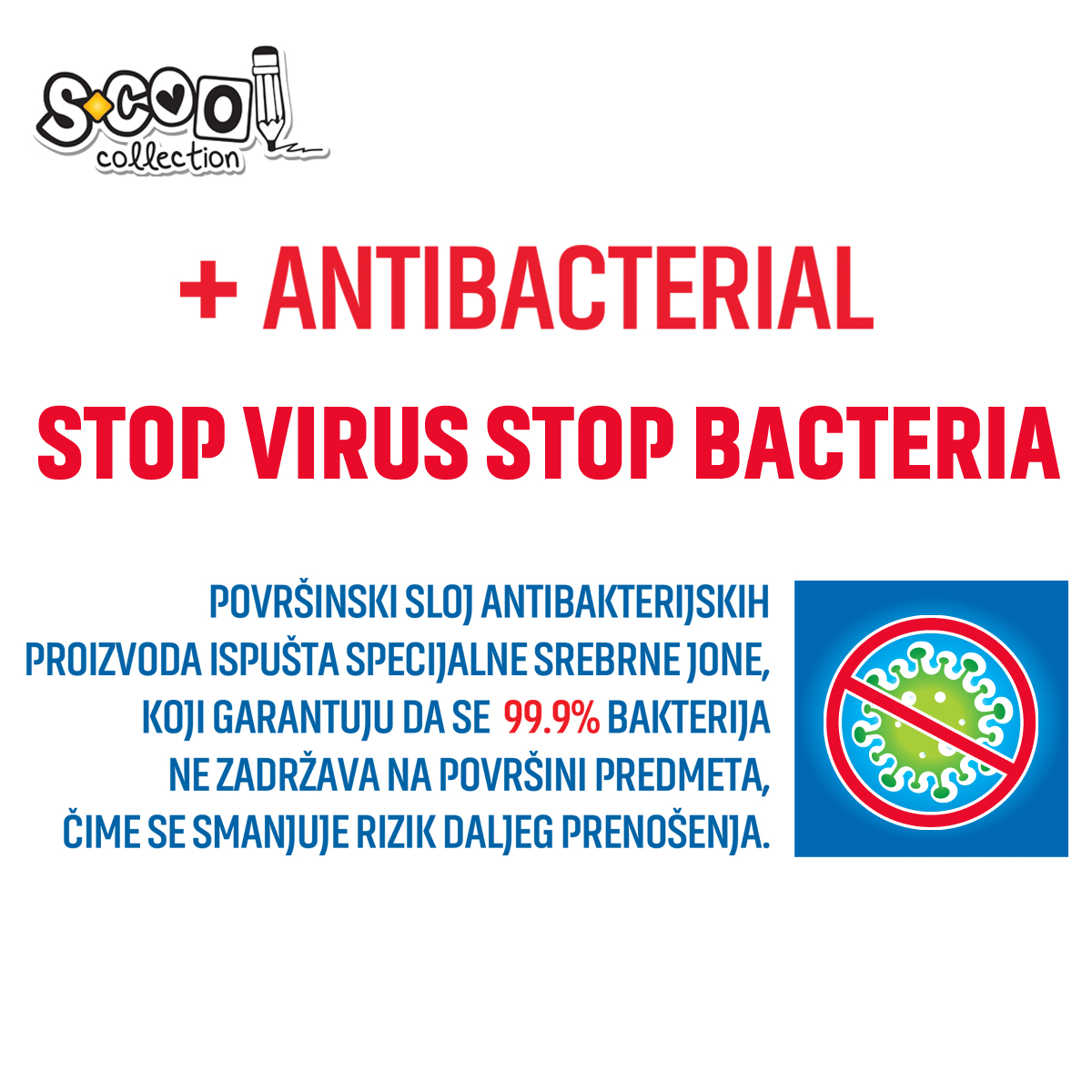 SCOOL Bojice 1/12 Antibacterial SC1283 - Slika 2