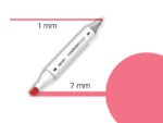 DELI Marker Twin 70801 Art&sketch 121 fluoresecent coral red