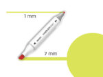DELI Marker Twin 70801 Art&sketch 123 fluorescent yellow