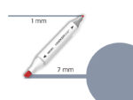 DELI Marker Twin 70801 Art&sketch CG5 cool grey