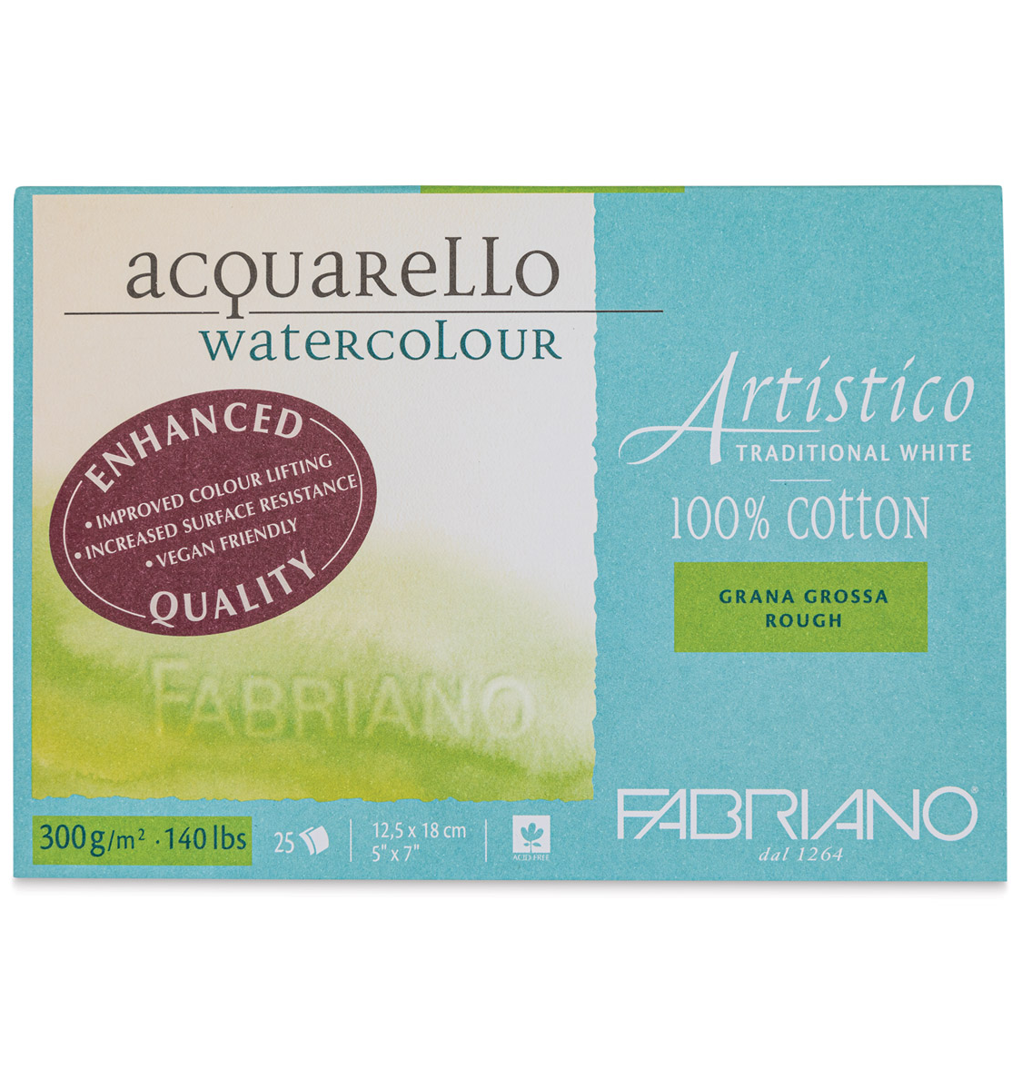 19021218 Fabriano Watercolour Artistico traditional white 12x18/25L 300g 19021218 - Slika 1