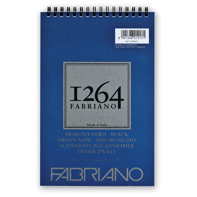 19100651 Fabriano Blok Black 1264 14.8x21/40L 200g 19100651 - Slika 1