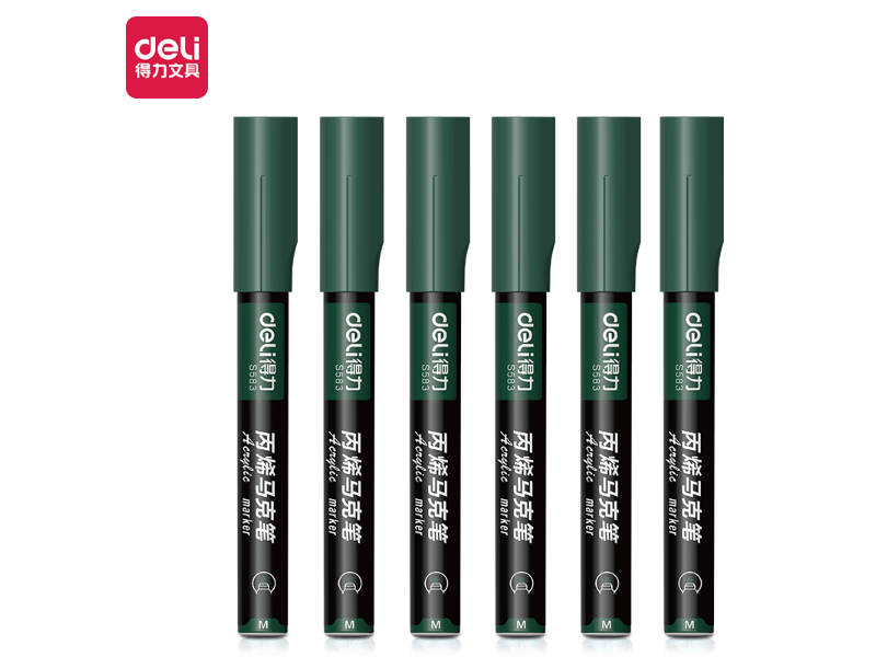 6975165336636_1 DELI Marker Acrylic S583 G43 dark green - Slika 1