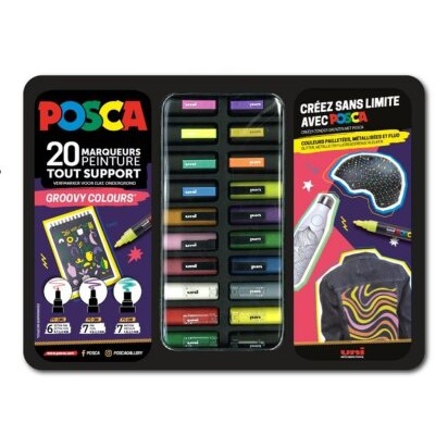 Uni POSCA Marker Gift Set Groovy Mix 1/20
