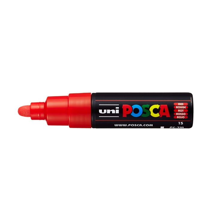28357po Uni POSCA Marker PC-7M, red - Slika 1