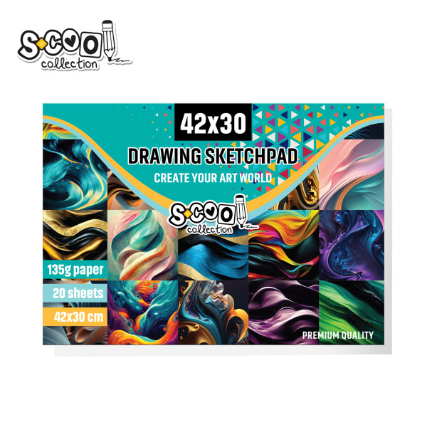 sc2416 S-COOL Drawing sketchpad 135g 30x42/20L SC2416 - Slika 1