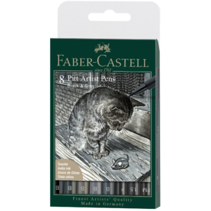 Faber Castell PITT artist pens 167171 Black&Grey set