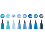 Faber Castell PITT artist pen B Set 167173 The Blues - Slika 2