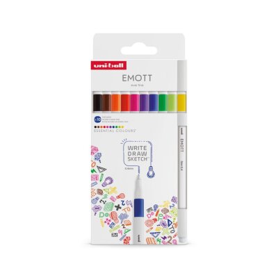 Uni EMOTT Marker Set Essential Colours 1/10 90081