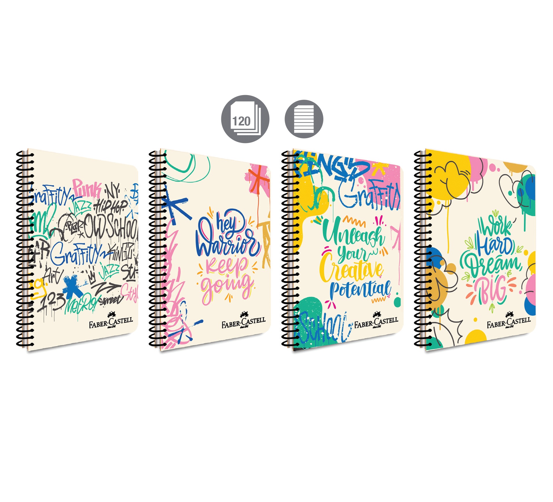 431000 Sveska Faber Castell A4 SP dikto 120L 431000 Grafitti - Slika 1