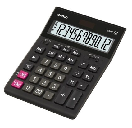 4971850089834 CASIO Kalkulator stoni GR-12 black - Slika 1