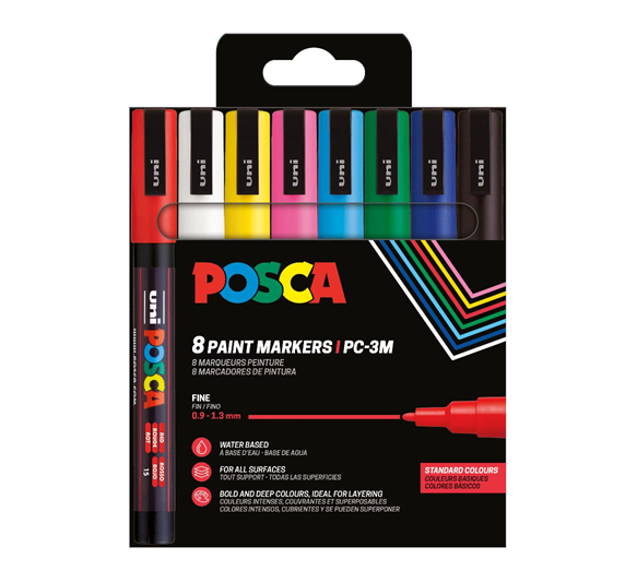 75436 Uni POSCA Marker PC-3M Set Standard 1/8 - Slika 1