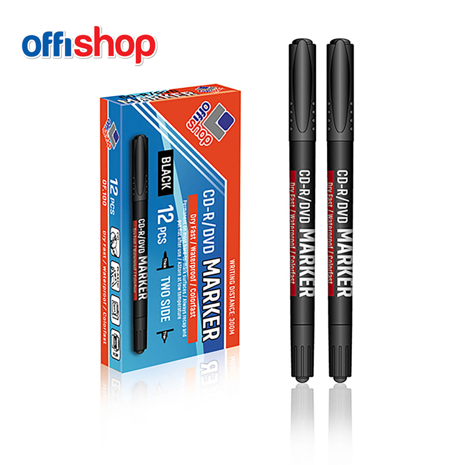of100 OFFICE Marker two side OF100 black - Slika 1